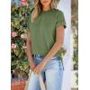 imageANRABESS Womens Short Sleeve Crewneck Shirts Ribbed Knit High Low Hem T Shirt 2025 Summer Spring Casual Tops Trendy ClothesArmy Green