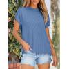 imageANRABESS Womens Short Sleeve Crewneck Shirts Ribbed Knit High Low Hem T Shirt 2025 Summer Spring Casual Tops Trendy ClothesBlue