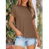 imageANRABESS Womens Short Sleeve Crewneck Shirts Ribbed Knit High Low Hem T Shirt 2025 Summer Spring Casual Tops Trendy ClothesCoffee