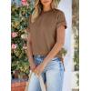 imageANRABESS Womens Short Sleeve Crewneck Shirts Ribbed Knit High Low Hem T Shirt 2025 Summer Spring Casual Tops Trendy ClothesCoffee