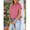imageANRABESS Womens Short Sleeve Crewneck Shirts Ribbed Knit High Low Hem T Shirt 2025 Summer Spring Casual Tops Trendy ClothesCoral Pink
