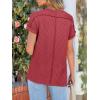 imageANRABESS Womens Short Sleeve Crewneck Shirts Ribbed Knit High Low Hem T Shirt 2025 Summer Spring Casual Tops Trendy ClothesRed