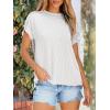 imageANRABESS Womens Short Sleeve Crewneck Shirts Ribbed Knit High Low Hem T Shirt 2025 Summer Spring Casual Tops Trendy ClothesWhite