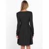 imageANRABESS Womens Square Neck Long Sleeve Fall Dress Casual Ribbed Knit Soft 2025 Trendy Short Sweater Dresses with PocketsBlack