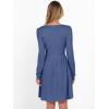 imageANRABESS Womens Square Neck Long Sleeve Fall Dress Casual Ribbed Knit Soft 2025 Trendy Short Sweater Dresses with PocketsDark Blue