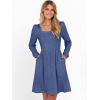 imageANRABESS Womens Square Neck Long Sleeve Fall Dress Casual Ribbed Knit Soft 2025 Trendy Short Sweater Dresses with PocketsDark Blue