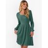 imageANRABESS Womens Square Neck Long Sleeve Fall Dress Casual Ribbed Knit Soft 2025 Trendy Short Sweater Dresses with PocketsGreen