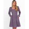 imageANRABESS Womens Square Neck Long Sleeve Fall Dress Casual Ribbed Knit Soft 2025 Trendy Short Sweater Dresses with PocketsPurple