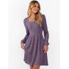 imageANRABESS Womens Square Neck Long Sleeve Fall Dress Casual Ribbed Knit Soft 2025 Trendy Short Sweater Dresses with PocketsPurple