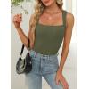 imageANRABESS Womens Square Neck Tank Top Sleeveless Workout Summer Basic Tops Knit Slim Fit 2025 Trendy Shirts Camisole ClothesArmy Green