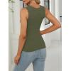 imageANRABESS Womens Square Neck Tank Top Sleeveless Workout Summer Basic Tops Knit Slim Fit 2025 Trendy Shirts Camisole ClothesArmy Green