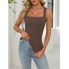 imageANRABESS Womens Square Neck Tank Top Sleeveless Workout Summer Basic Tops Knit Slim Fit 2025 Trendy Shirts Camisole ClothesCoffee