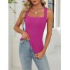imageANRABESS Womens Square Neck Tank Top Sleeveless Workout Summer Basic Tops Knit Slim Fit 2025 Trendy Shirts Camisole ClothesHot Pink
