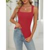 imageANRABESS Womens Square Neck Tank Top Sleeveless Workout Summer Basic Tops Knit Slim Fit 2025 Trendy Shirts Camisole ClothesRed