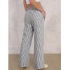 imageANRABESS Womens Striped Gingham Pants 2025 Pajama Lounge Boxer Pants Cute PJ Bottoms Casual Wide Leg Trousers with PocketsBlack White Stripe