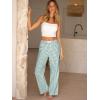 imageANRABESS Womens Striped Gingham Pants 2025 Pajama Lounge Boxer Pants Cute PJ Bottoms Casual Wide Leg Trousers with PocketsGreen White Plaid