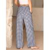imageANRABESS Womens Striped Gingham Pants 2025 Pajama Lounge Boxer Pants Cute PJ Bottoms Casual Wide Leg Trousers with PocketsNavy Blue White Plaid