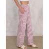 imageANRABESS Womens Striped Gingham Pants 2025 Pajama Lounge Boxer Pants Cute PJ Bottoms Casual Wide Leg Trousers with PocketsRed White Stripe