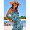 imageANRABESS Womens Summer Casual Long Maxi Beach Vacation Dresses Sleeveless Square Neck Flowy Tiered Sun Dress with PocketsBlue Yellow Green Floral