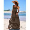 imageANRABESS Womens Summer Casual Long Maxi Beach Vacation Dresses Sleeveless Square Neck Flowy Tiered Sun Dress with PocketsCoffee