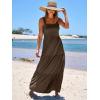 imageANRABESS Womens Summer Casual Long Maxi Beach Vacation Dresses Sleeveless Square Neck Flowy Tiered Sun Dress with PocketsCoffee