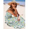 imageANRABESS Womens Summer Casual Long Maxi Beach Vacation Dresses Sleeveless Square Neck Flowy Tiered Sun Dress with PocketsGreen Purple Yellow Floral