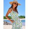 imageANRABESS Womens Summer Casual Long Maxi Beach Vacation Dresses Sleeveless Square Neck Flowy Tiered Sun Dress with PocketsGreen Purple Yellow Floral