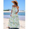 imageANRABESS Womens Summer Casual Long Maxi Beach Vacation Dresses Sleeveless Square Neck Flowy Tiered Sun Dress with PocketsGreen Purple Yellow Floral