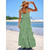 imageANRABESS Womens Summer Casual Long Maxi Beach Vacation Dresses Sleeveless Square Neck Flowy Tiered Sun Dress with PocketsGreen White Point