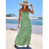 imageANRABESS Womens Summer Casual Long Maxi Beach Vacation Dresses Sleeveless Square Neck Flowy Tiered Sun Dress with PocketsGreen White Point