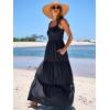 imageANRABESS Womens Summer Casual Long Maxi Beach Vacation Dresses Sleeveless Square Neck Flowy Tiered Sun Dress with PocketsNavy Blue