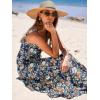 imageANRABESS Womens Summer Casual Long Maxi Beach Vacation Dresses Sleeveless Square Neck Flowy Tiered Sun Dress with PocketsNavy Blue Orange Floral