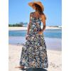 imageANRABESS Womens Summer Casual Long Maxi Beach Vacation Dresses Sleeveless Square Neck Flowy Tiered Sun Dress with PocketsNavy Blue Orange Floral