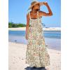 imageANRABESS Womens Summer Casual Long Maxi Beach Vacation Dresses Sleeveless Square Neck Flowy Tiered Sun Dress with PocketsOrange Green Floral