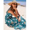imageANRABESS Womens Summer Casual Long Maxi Beach Vacation Dresses Sleeveless Square Neck Flowy Tiered Sun Dress with PocketsOrange White Floral