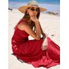 imageANRABESS Womens Summer Casual Long Maxi Beach Vacation Dresses Sleeveless Square Neck Flowy Tiered Sun Dress with PocketsRed