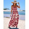imageANRABESS Womens Summer Casual Long Maxi Beach Vacation Dresses Sleeveless Square Neck Flowy Tiered Sun Dress with PocketsRed Yellow Floral