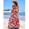 imageANRABESS Womens Summer Casual Long Maxi Beach Vacation Dresses Sleeveless Square Neck Flowy Tiered Sun Dress with PocketsRed Yellow Floral