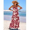 imageANRABESS Womens Summer Casual Long Maxi Beach Vacation Dresses Sleeveless Square Neck Flowy Tiered Sun Dress with PocketsRed Yellow Floral
