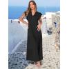 imageANRABESS Womens Summer Casual Maxi Dress V Neck Ruffle Sleeve Long Dresses Fashion Flowy Tiered Boho Beach Vacation SundressBlack