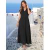 imageANRABESS Womens Summer Casual Maxi Dress V Neck Ruffle Sleeve Long Dresses Fashion Flowy Tiered Boho Beach Vacation SundressBlack