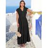 imageANRABESS Womens Summer Casual Maxi Dress V Neck Ruffle Sleeve Long Dresses Fashion Flowy Tiered Boho Beach Vacation SundressBlack