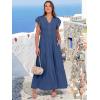 imageANRABESS Womens Summer Casual Maxi Dress V Neck Ruffle Sleeve Long Dresses Fashion Flowy Tiered Boho Beach Vacation SundressBlue