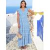 imageANRABESS Womens Summer Casual Maxi Dress V Neck Ruffle Sleeve Long Dresses Fashion Flowy Tiered Boho Beach Vacation SundressBlue Floral