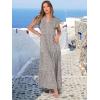 imageANRABESS Womens Summer Casual Maxi Dress V Neck Ruffle Sleeve Long Dresses Fashion Flowy Tiered Boho Beach Vacation SundressKhaki Polka Dot