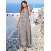 imageANRABESS Womens Summer Casual Maxi Dress V Neck Ruffle Sleeve Long Dresses Fashion Flowy Tiered Boho Beach Vacation SundressKhaki Polka Dot