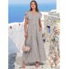 imageANRABESS Womens Summer Casual Maxi Dress V Neck Ruffle Sleeve Long Dresses Fashion Flowy Tiered Boho Beach Vacation SundressKhaki Polka Dot