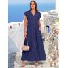 imageANRABESS Womens Summer Casual Maxi Dress V Neck Ruffle Sleeve Long Dresses Fashion Flowy Tiered Boho Beach Vacation SundressNavy Blue
