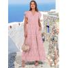 imageANRABESS Womens Summer Casual Maxi Dress V Neck Ruffle Sleeve Long Dresses Fashion Flowy Tiered Boho Beach Vacation SundressPink Floral
