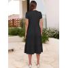 imageANRABESS Womens Summer Casual Short Sleeve V Neck Midi Dresses 2025 Spring Flowy Aline Tiered T Shirts Boho Beach DressBlack